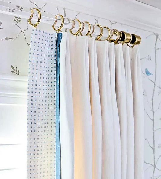 Euro double pleat drapes