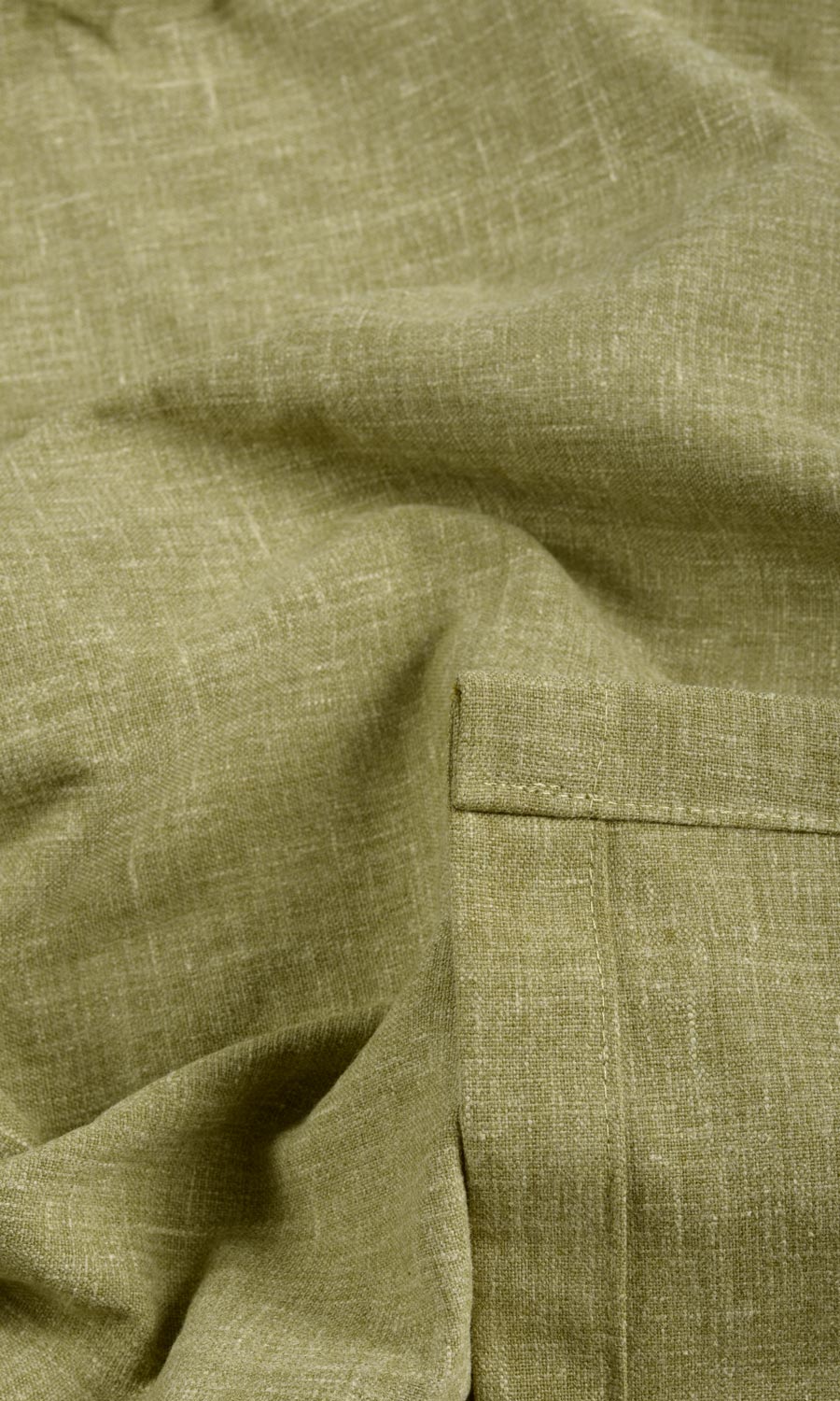 Poly-Cotton Blend Any Size Style Curtains (Olive Green)
