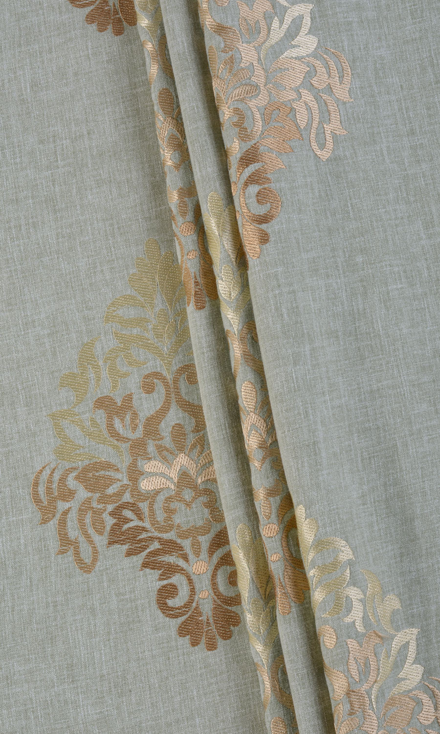 Damask Patterned  Curtains / Drapes / Window Drapery Panels (Gray/ Beige/ Brown)