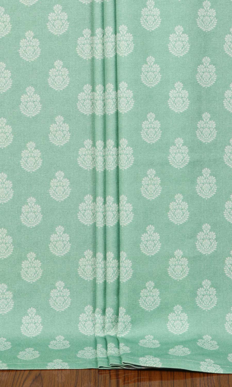 Floral Cotton Home Textile Fabric Material Sample (Sea Green)
