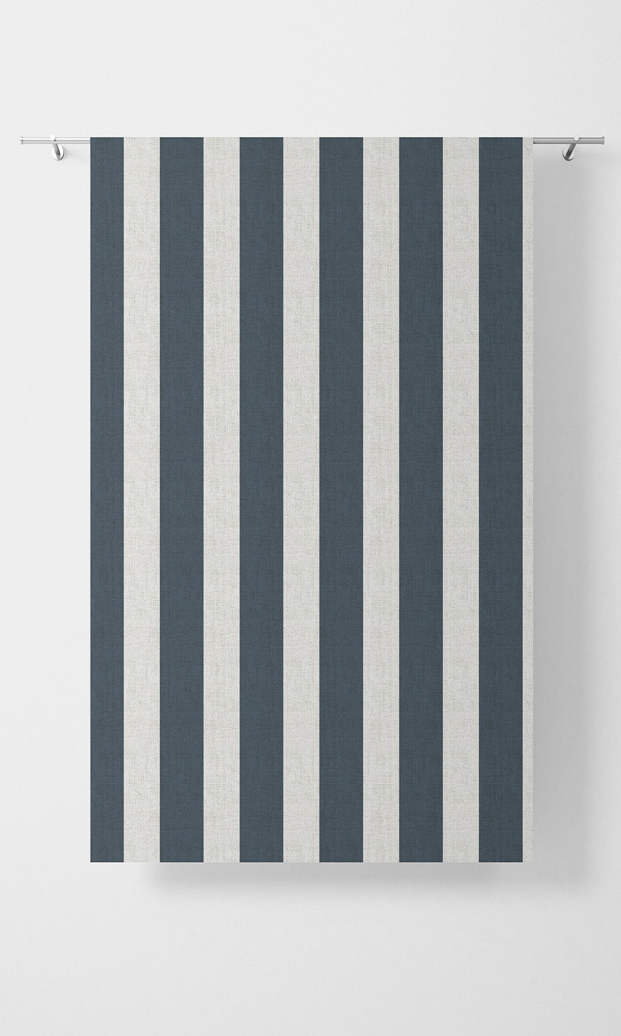 Modern Striped Print Window Treatments Fabric By the Metre (Slate Grey)