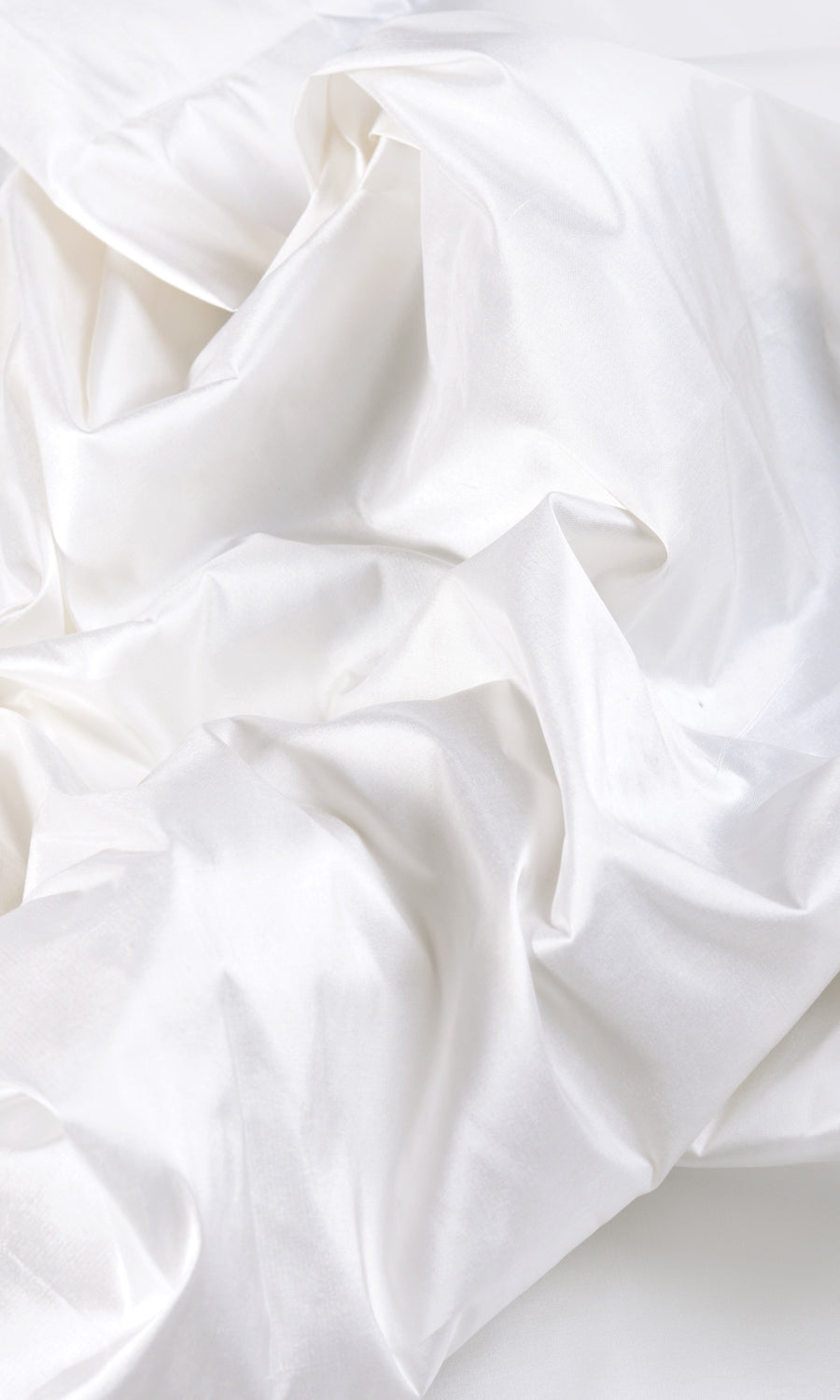 Shantung Silk Pinch Pleat, Rod Pocket, Eyelet Curtains (White)