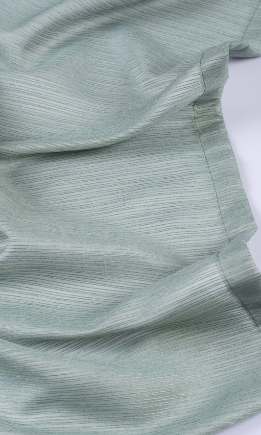 Striped Sheer Curtains (Sea Green)