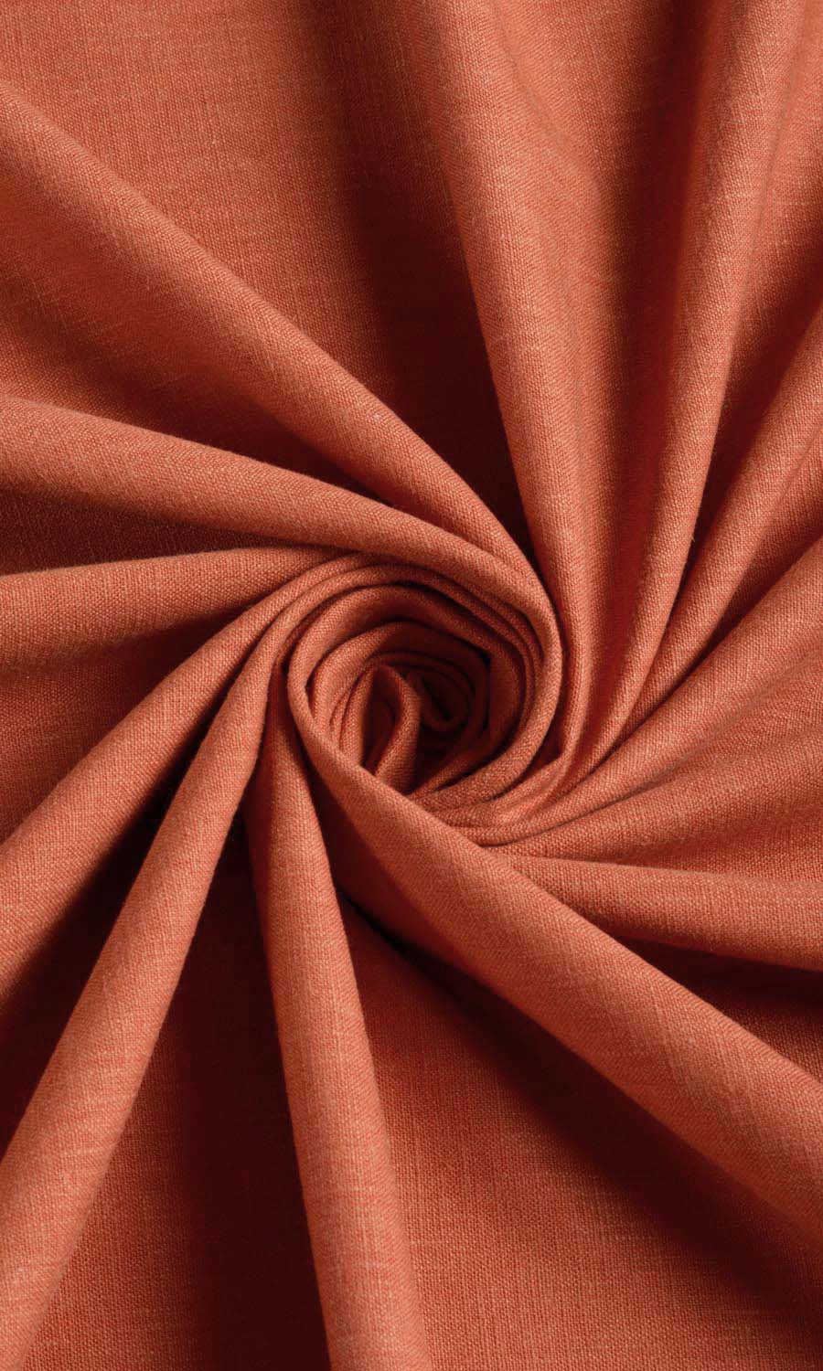 Poly-Cotton Blend Window Treatments Fabric By the Metre (Orange-Red)