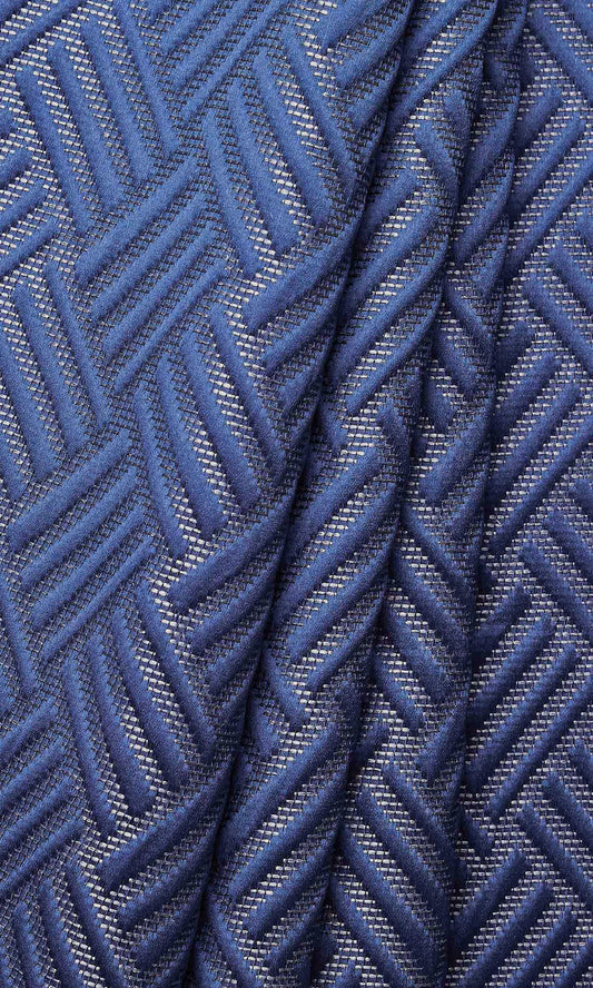 Living Room Navy Blue Silk Custom Curtains