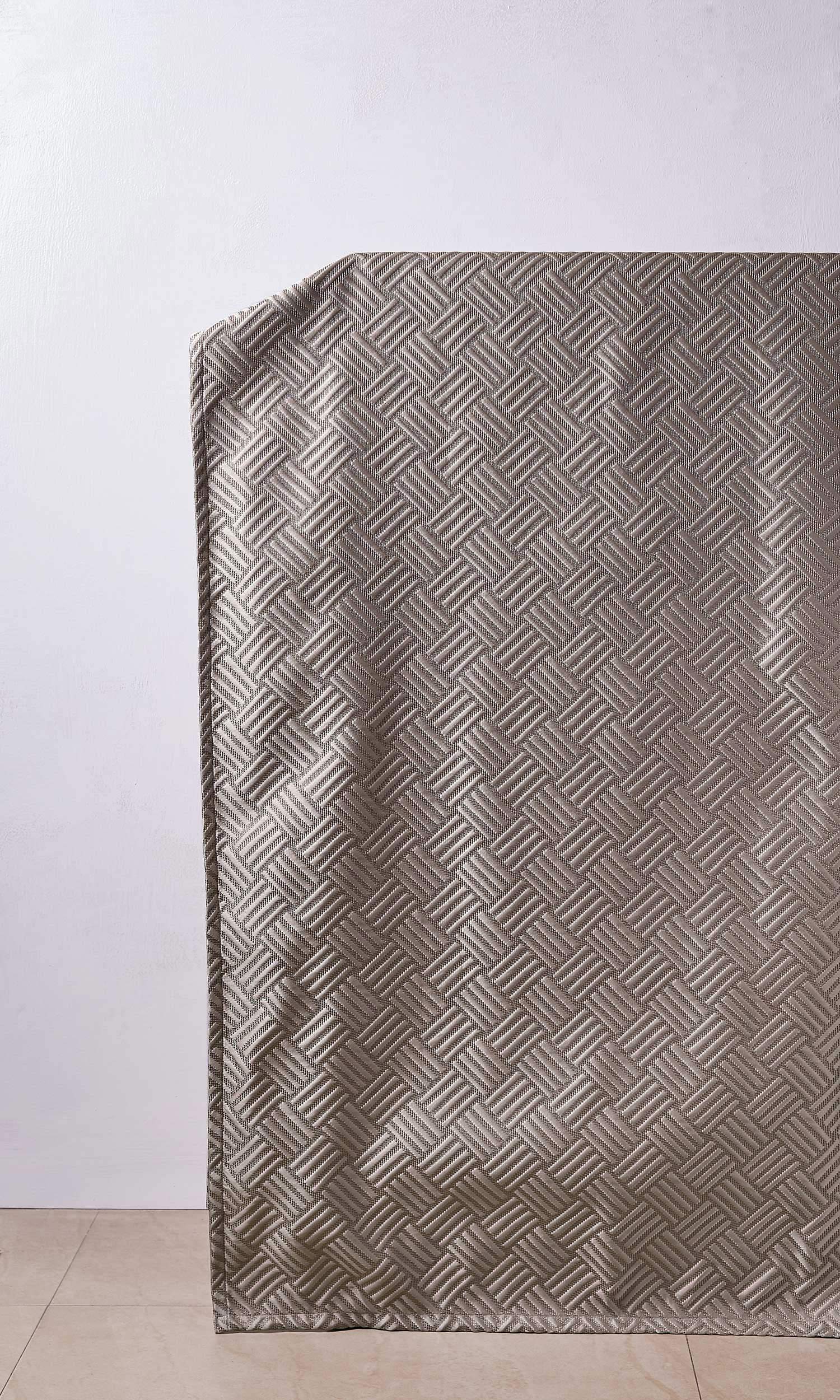 Silk Blend Curtains for Living, Bedroom, Kitchen, Bathroom (Caramel/ Beige)