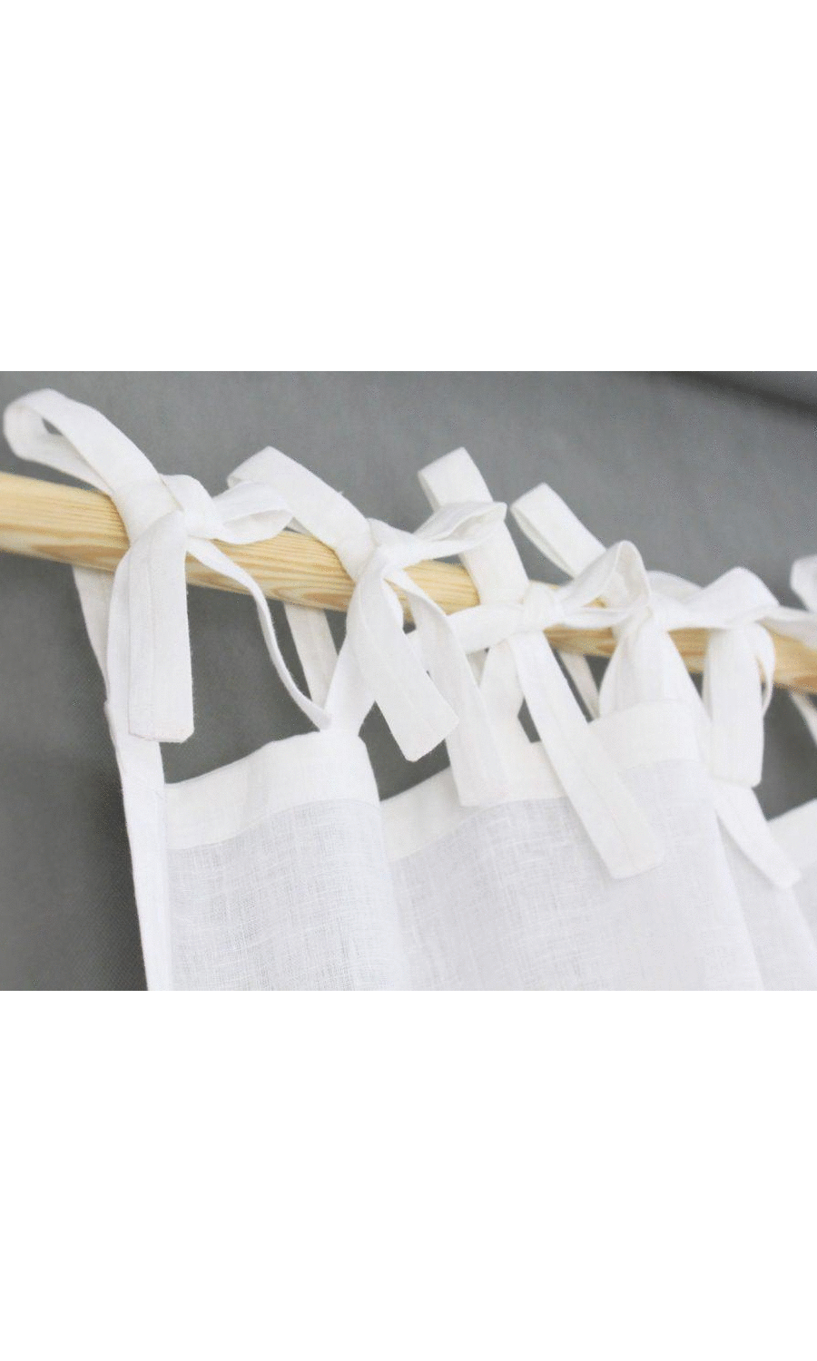 Pure Linen Home Textile Fabric Material Sample (White/ Ivory)