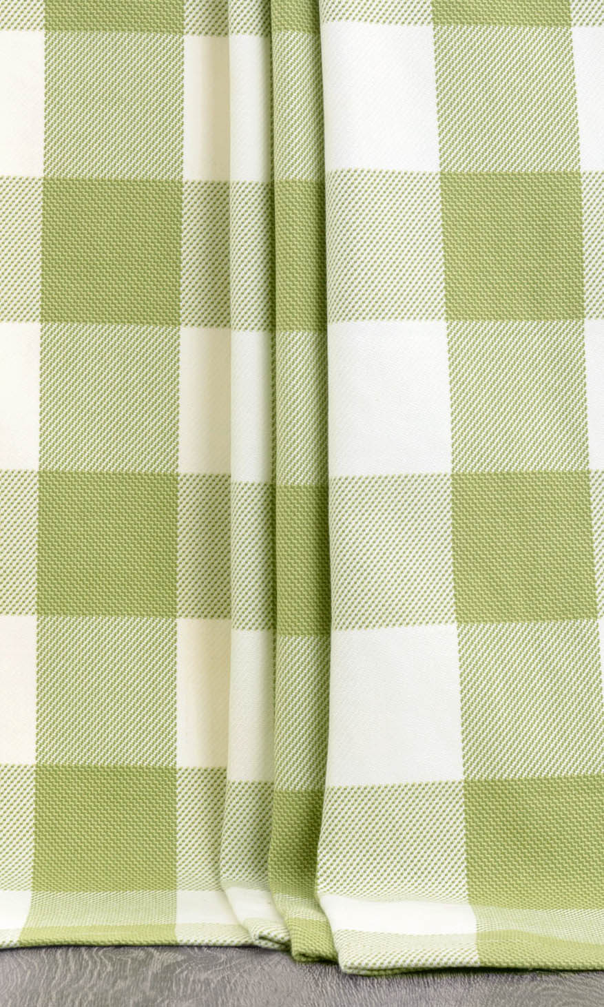 Buffalo Check Made-to-Measure Curtains (Olive Green/ White)