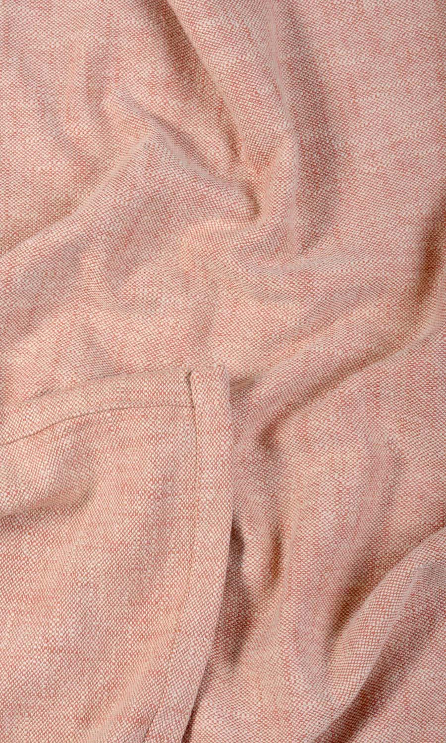Plain Cotton Made-to-Measure Curtains (Coral Red)