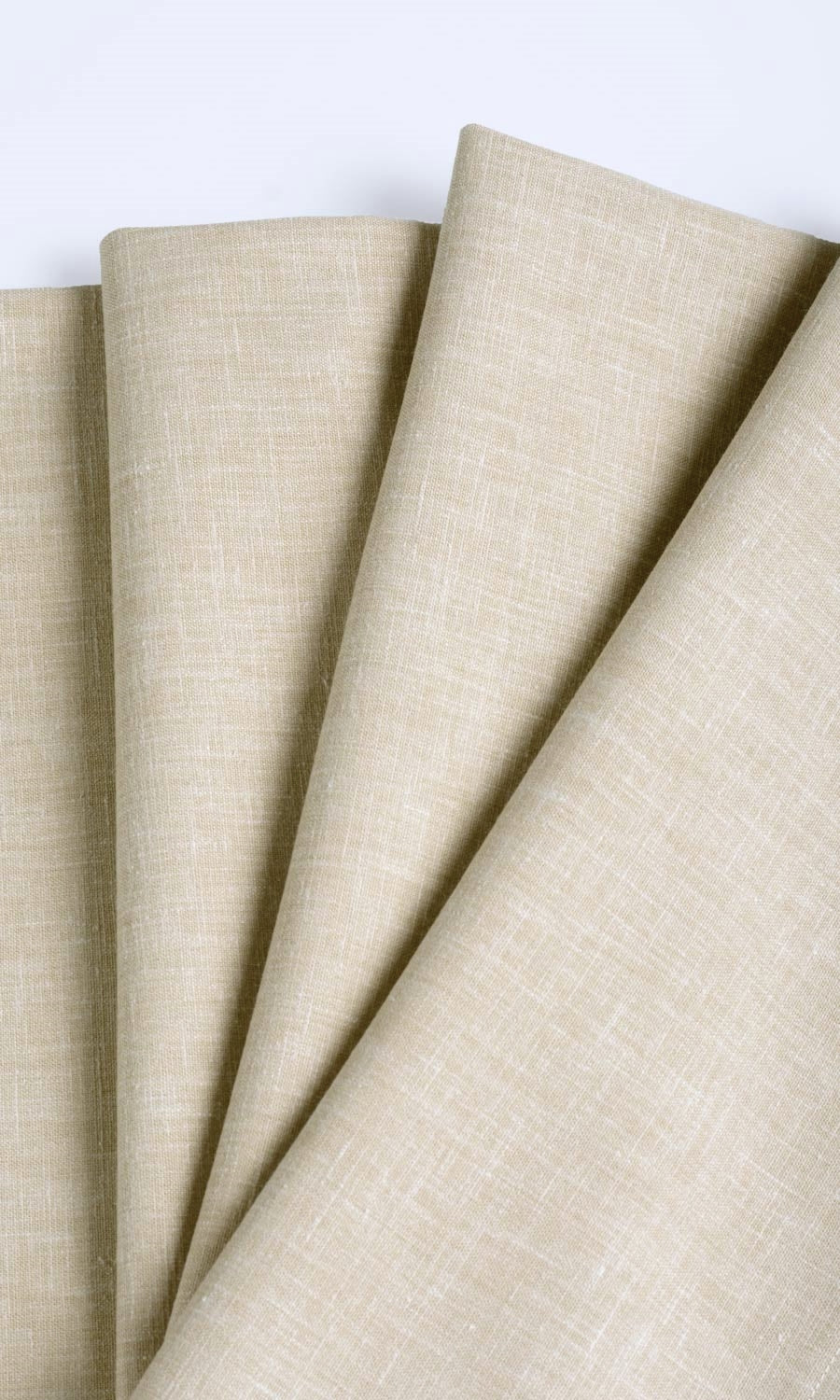 Linen Texture Window Treatments Fabric By the Metre (Oatmeal Beige)