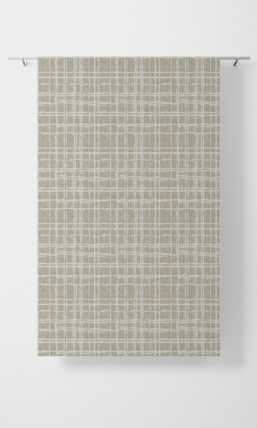 Abstract Patterned Home Textile Fabric Material By the Metre (Beige/ White)