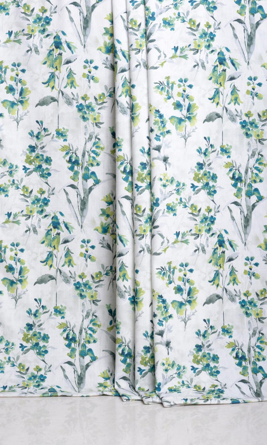 Blue / Green Printed Curtains For Playroom