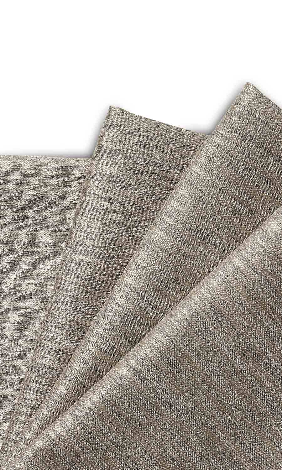 Textured Home Textile Fabric Material Sample (Grey-Brown)