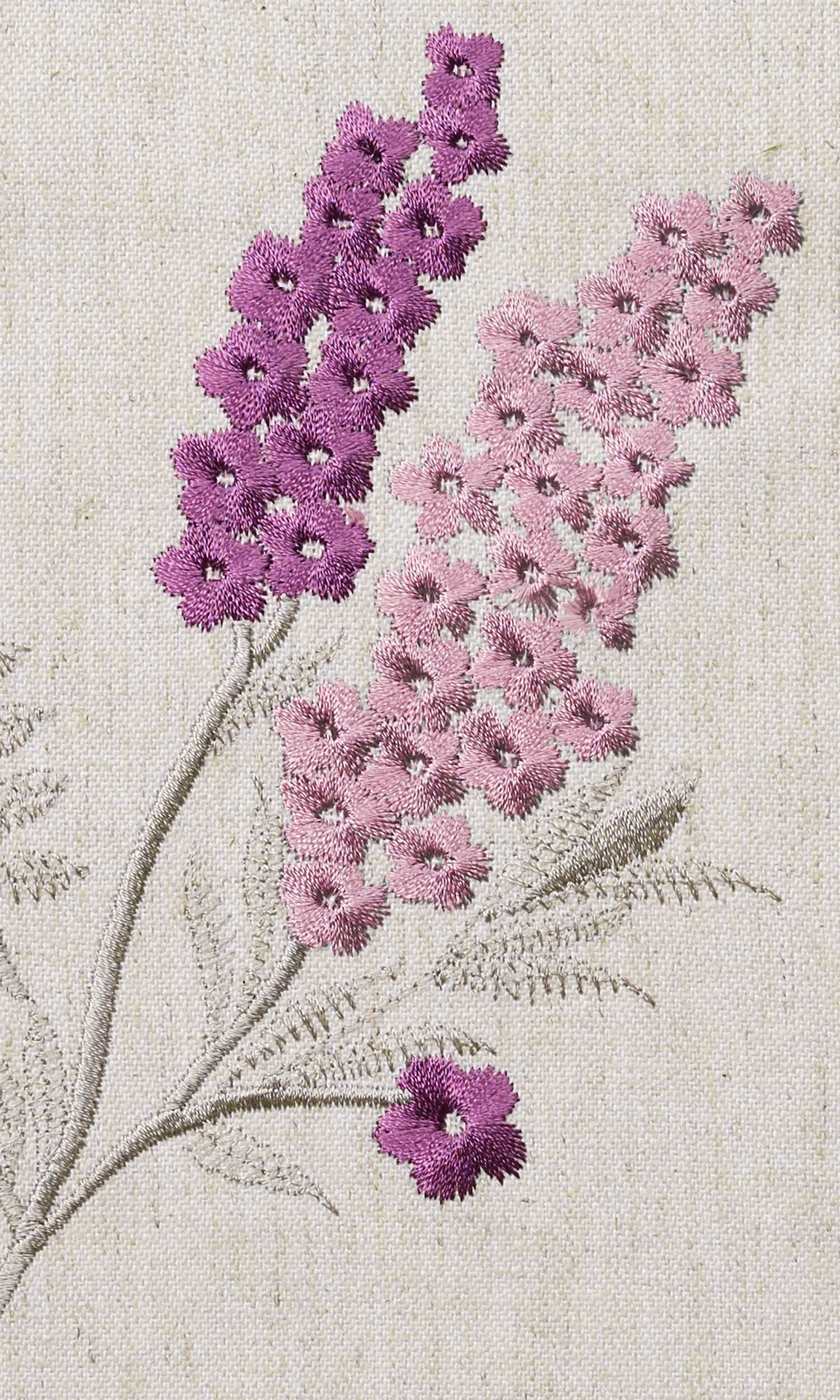Floral Home Textile Fabric Material By the Metre (Beige/ Purple/ Lilac)