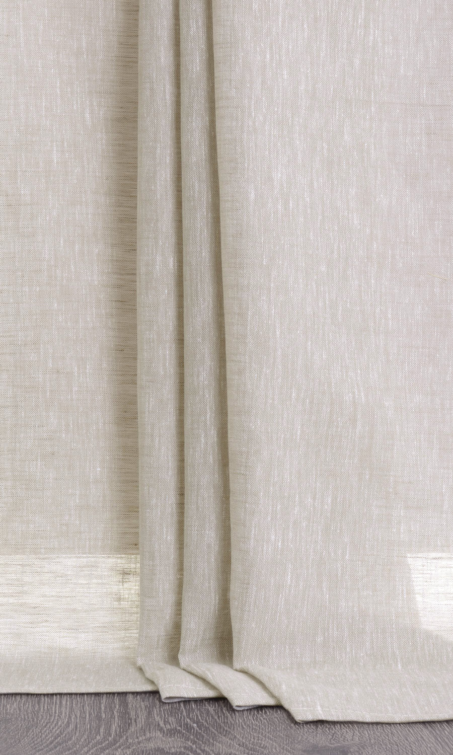 Linen Sheer Window Treatments Fabric By the Metre (Creamy Beige)