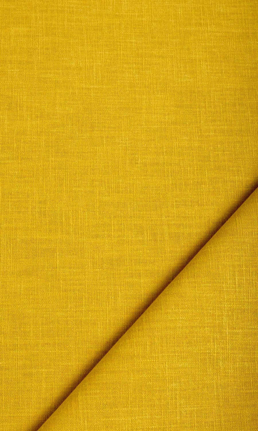 Poly-Cotton Blend Window Treatments Fabric By the Metre (Yellow)