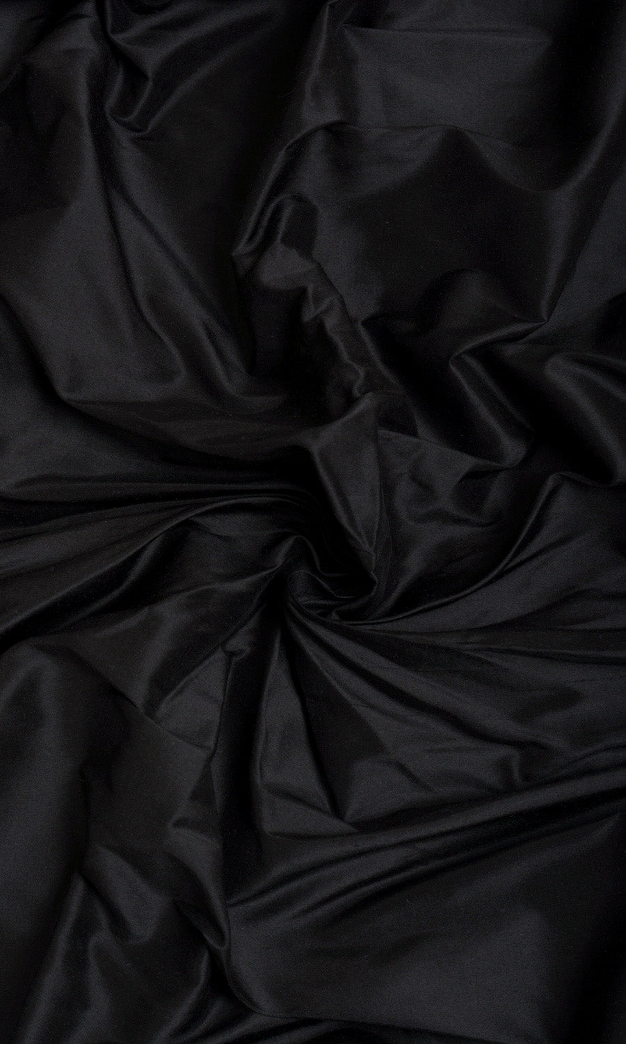 Shantung Silk Pinch Pleat, Rod Pocket, Eyelet Curtains (Black)
