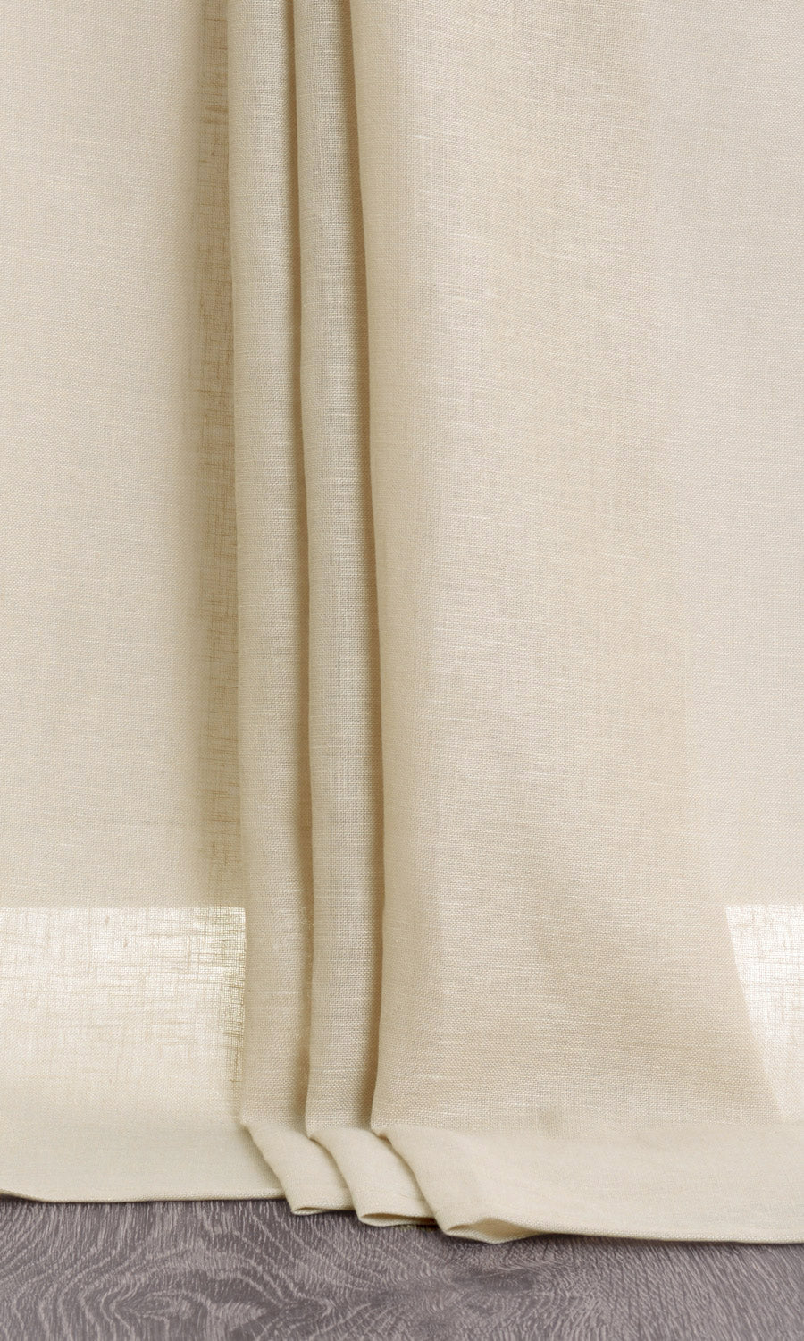 Linen Blend Sheer Curtains for Living, Bedroom, Kitchen, Bathroom (Beige)