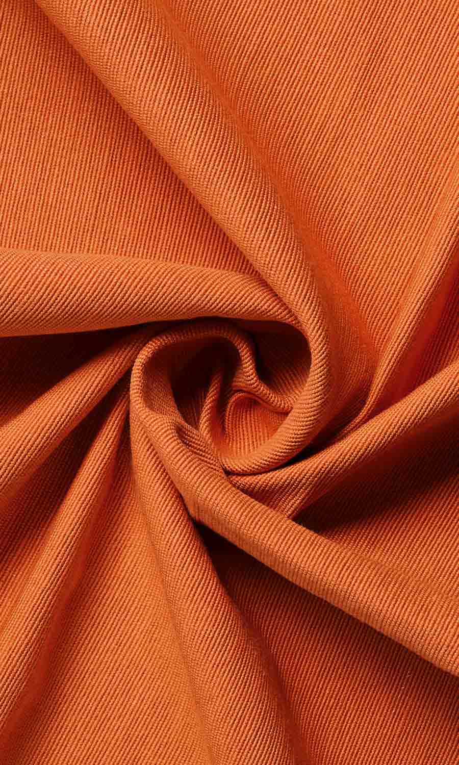Cotton Pinch Pleat, Rod Pocket, Eyelet Curtains (Muted Orange)
