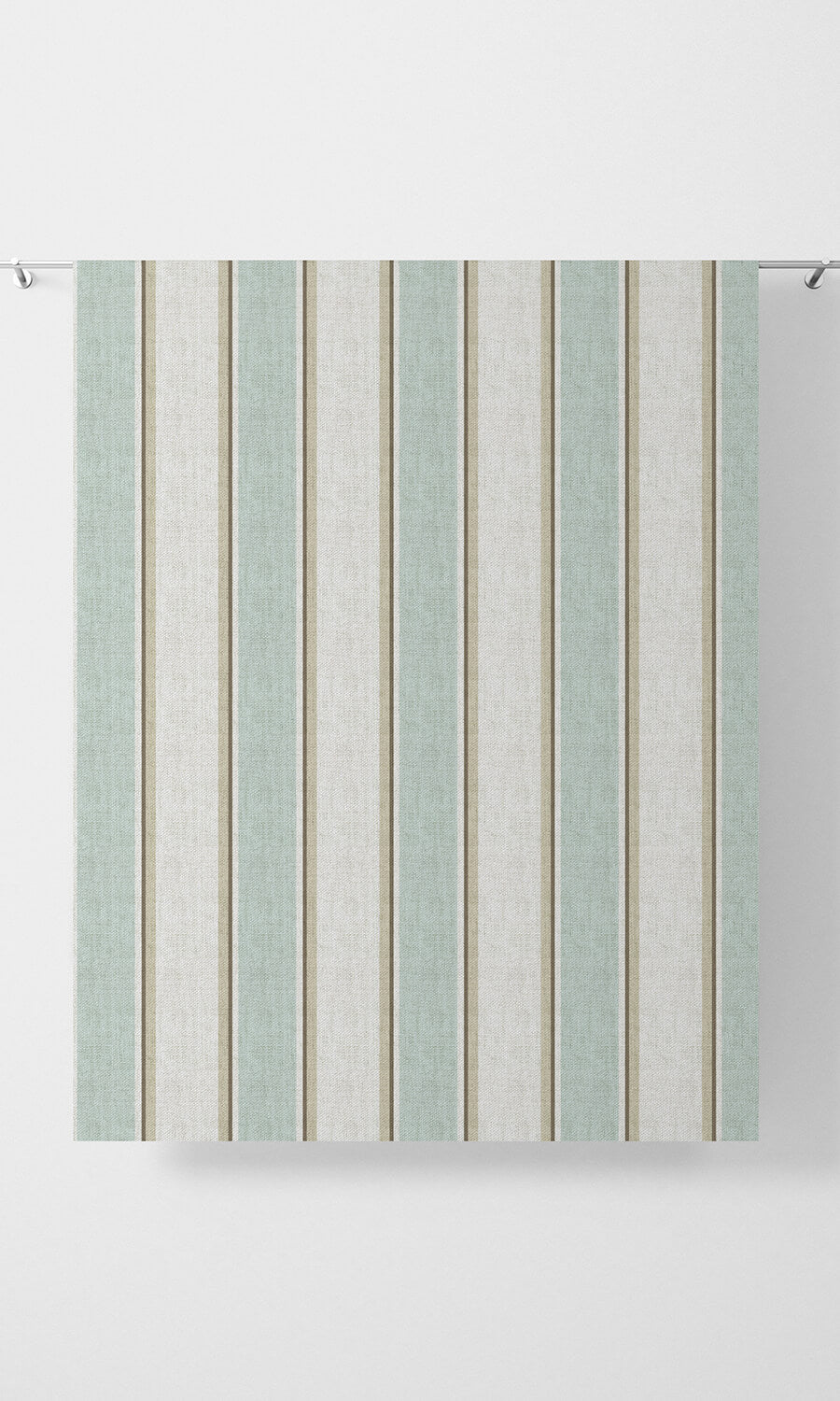 Modern Striped Drapes (Duck Egg Blue/ White)