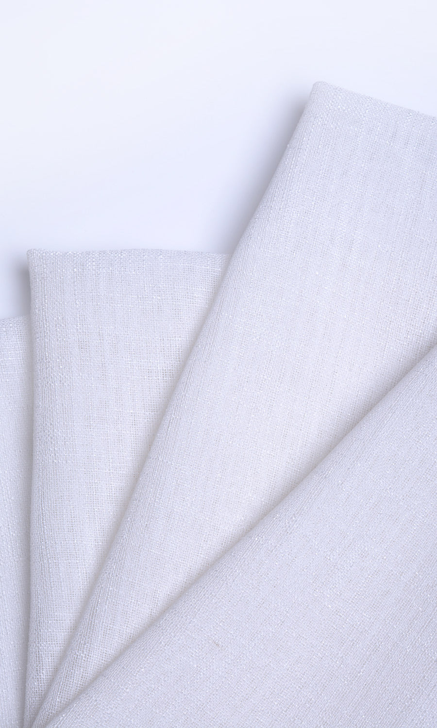 Sheer Linen Fabric Material By the Metre (White/ Ivory)