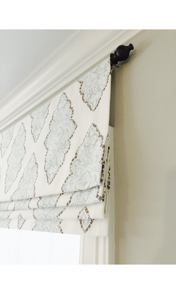 Faux roman shade valance window treatments