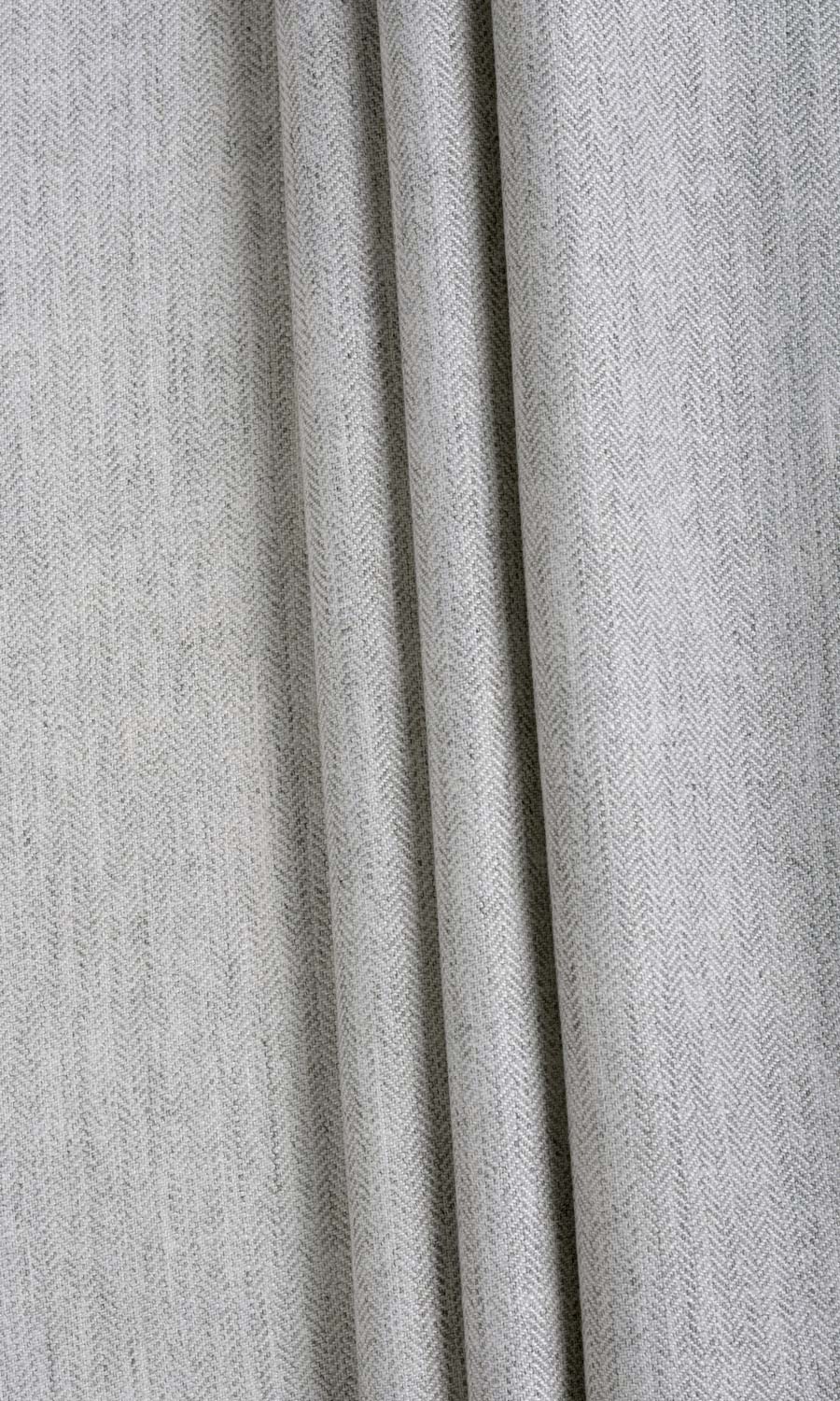 Herringbone Textured Made-to-Measure Curtains (Smoke White)