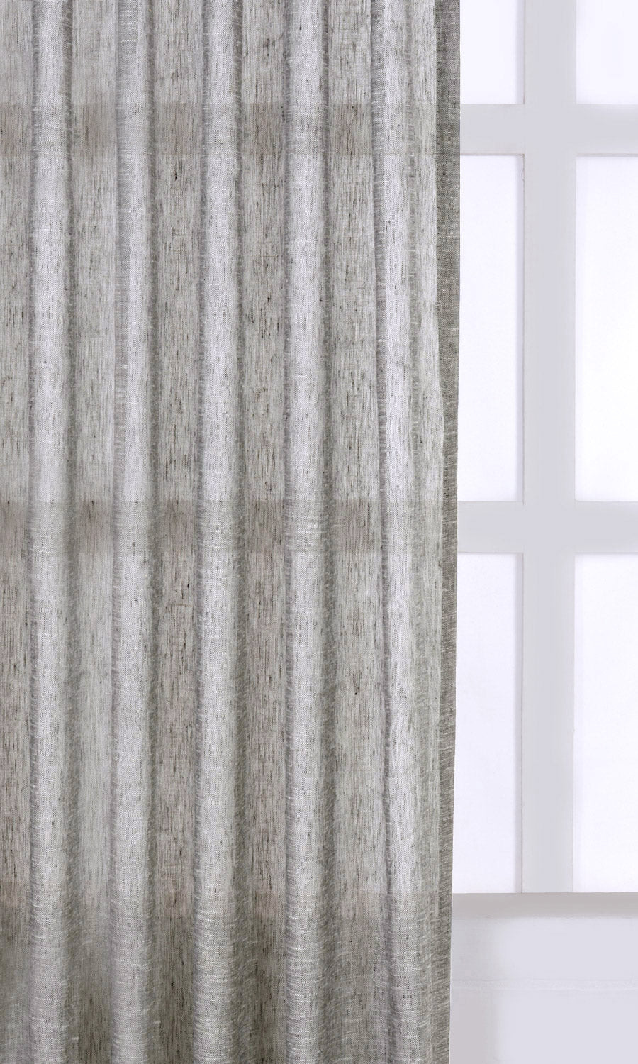 Linen Sheer Home Textile Fabric Material By the Metre (Grey)