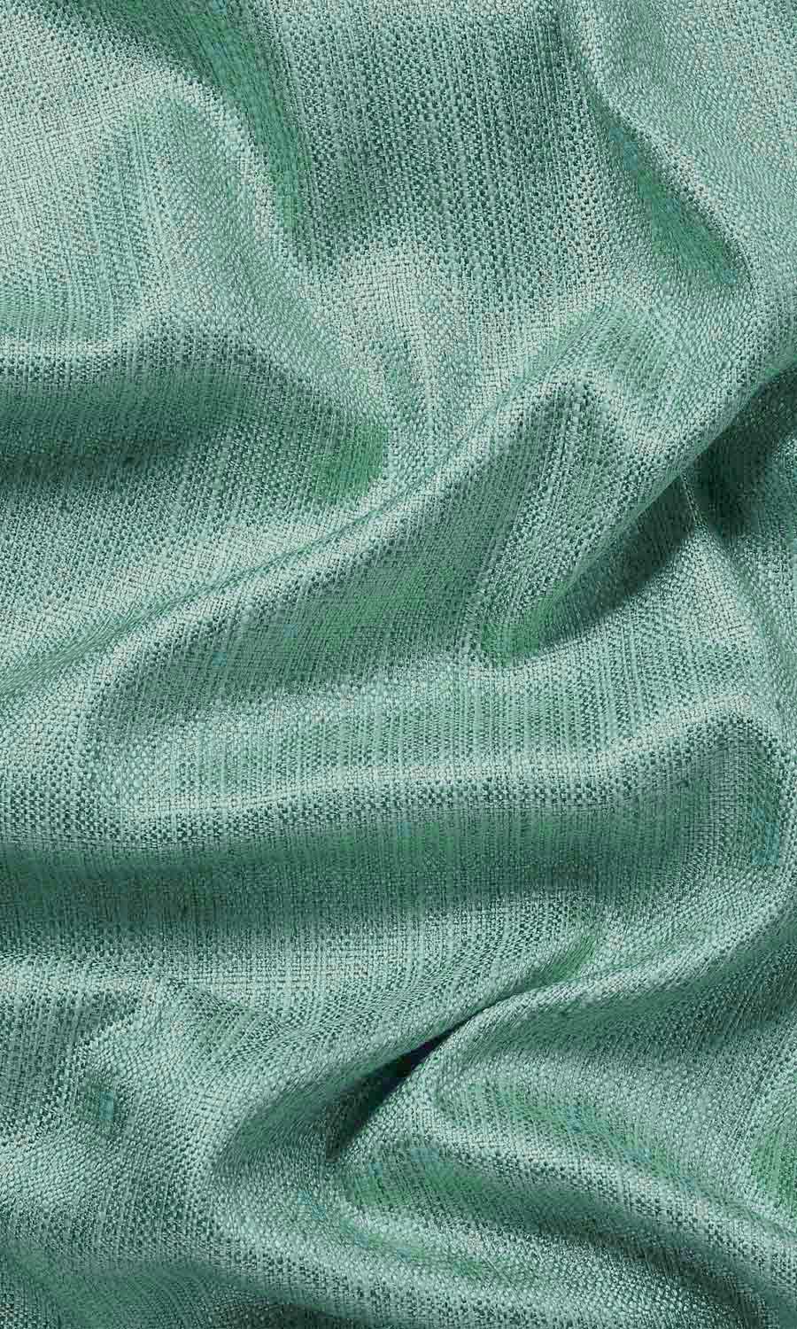 Faux Silk Pinch Pleat, Rod Pocket, Eyelet Curtains (Sea Green)