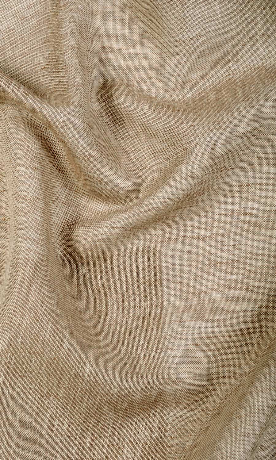 Linen Sheer Home Textile Fabric Material Sample (Beige/ Brown/ Umber)