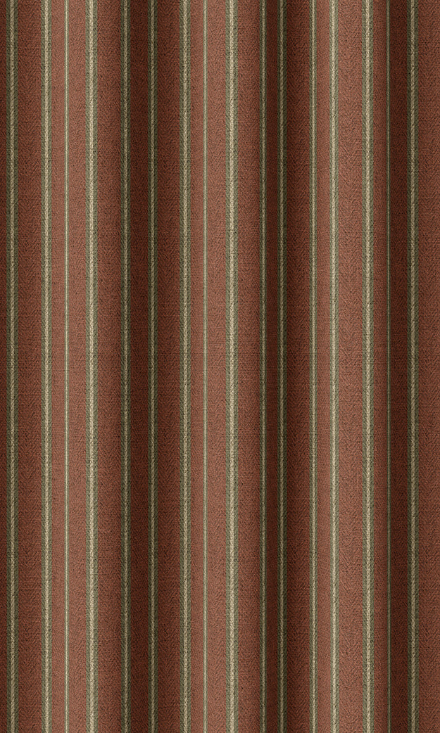Modern Striped Pinch Pleat, Rod Pocket, Eyelet Curtains (Red)