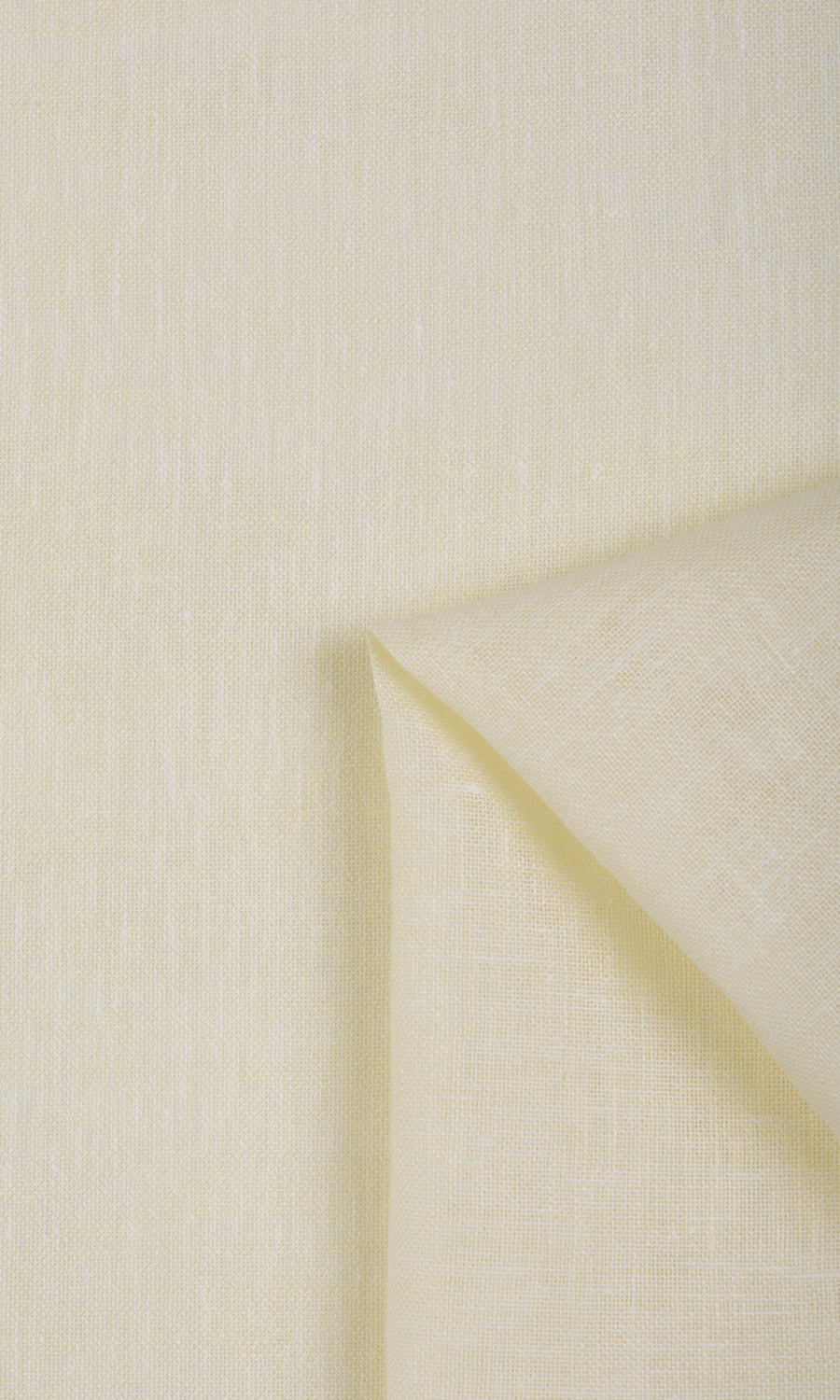 Linen Sheer Fabric Material By the Metre (Warm Ivory/ Pale Yellow)