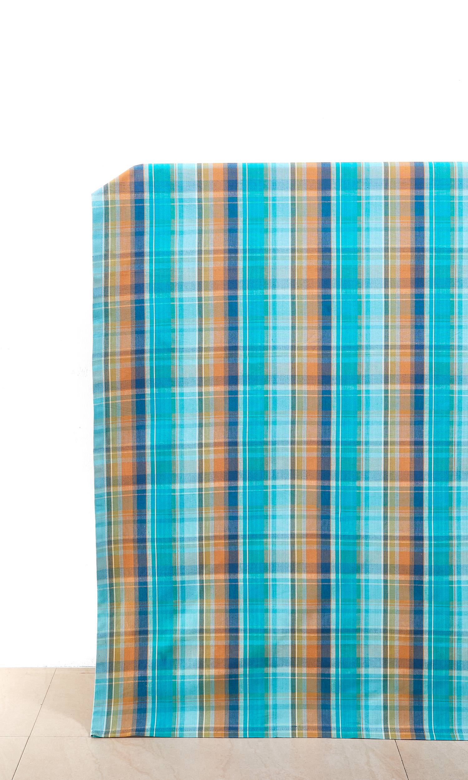 Cotton Window Treatments Fabric By the Metre (Blue)