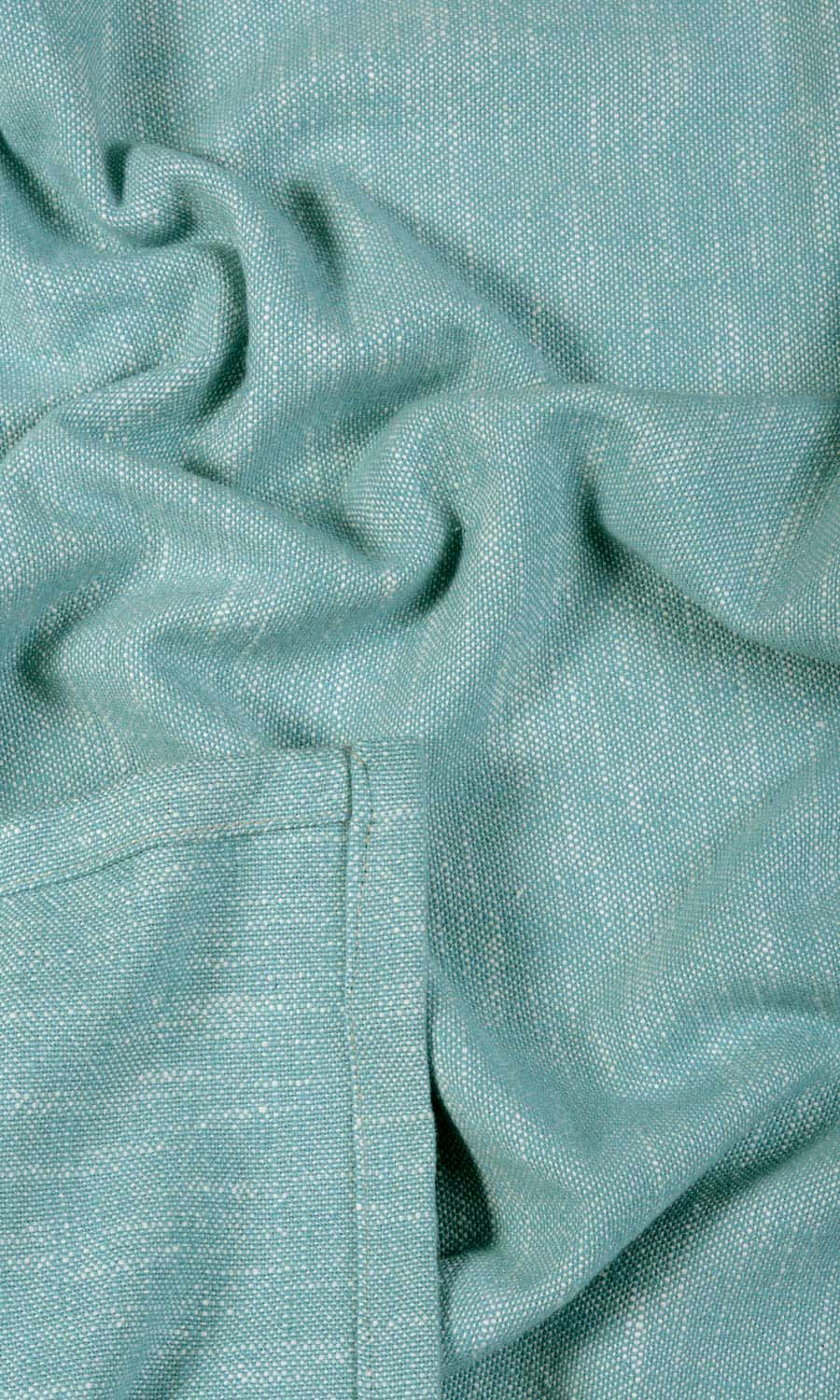 Plain Cotton Curtains (Aqua Blue) Extra Long Short Wide