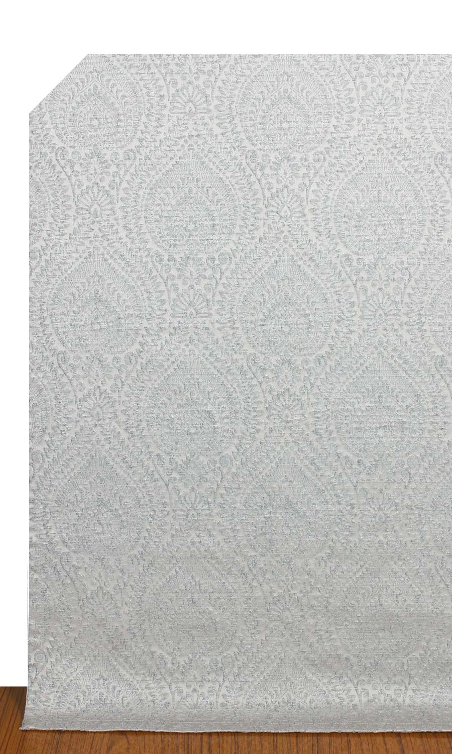 Textured Floral Window Treatments Fabric Sample (Silver Grey)