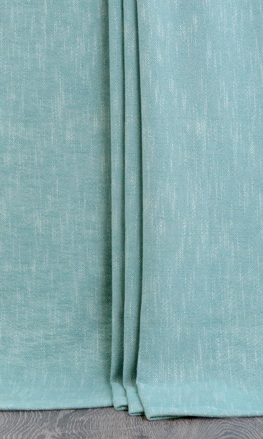 Plain Cotton Made-to-Measure Curtains (Aqua Blue)