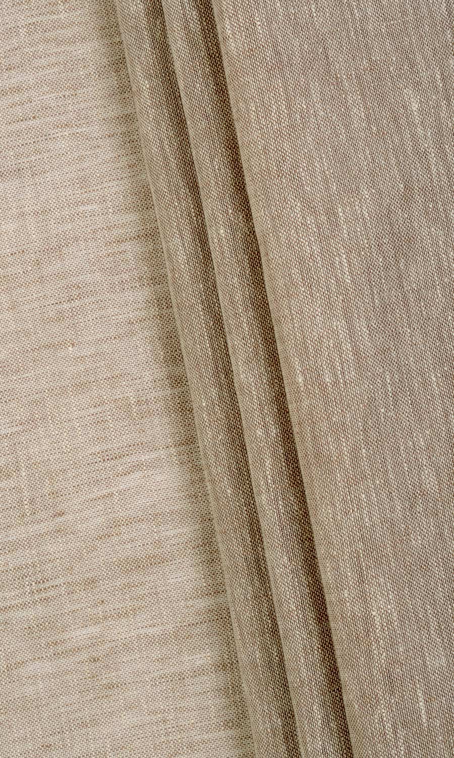 Linen Sheer Drapery for Living, Bedroom, Kitchen, Bathroom (Beige/ Brown/ Umber)