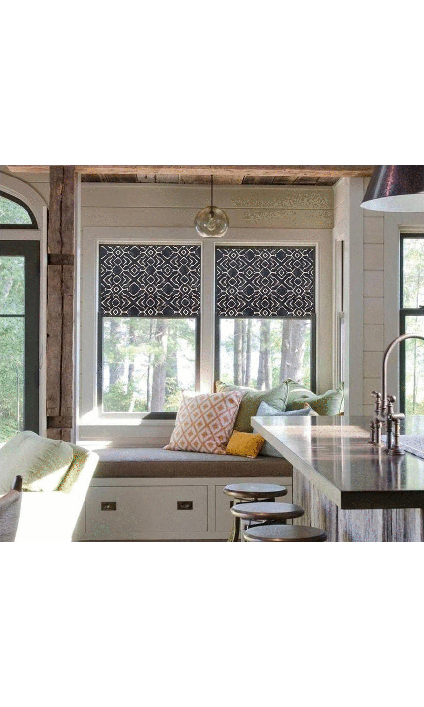 Faux roman shade valance for kitchen
