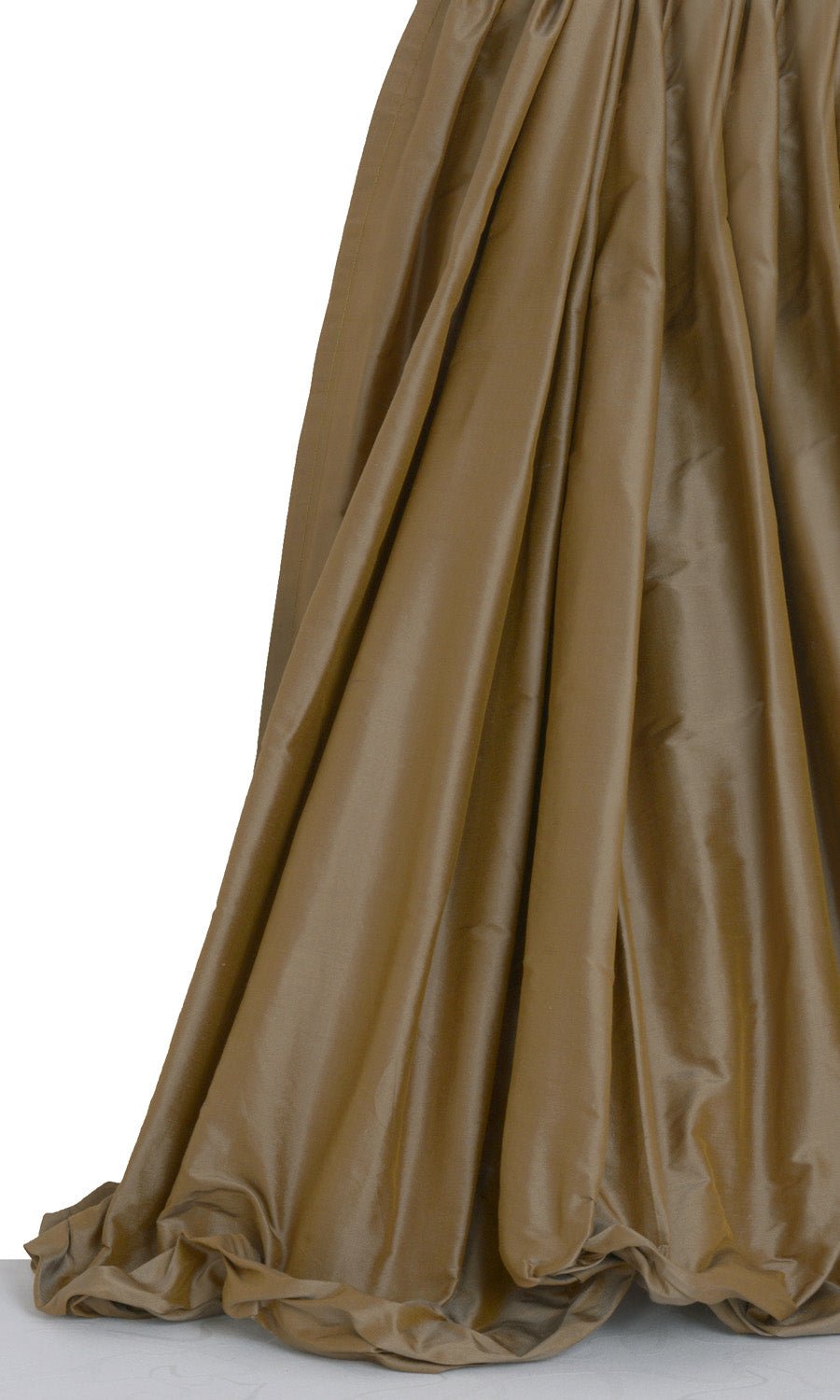 Shantung Silk Window Treatments Fabric Sample (Bronze Brown)