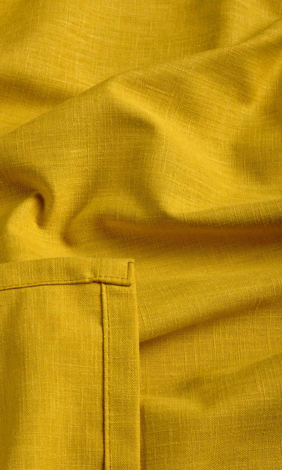 Poly-Cotton Blend Fabric By the Metre for Curtains & Drapes (Yellow)
