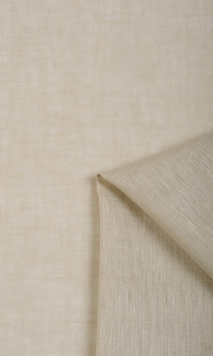 Linen Blend Sheer Home Textile Fabric Material Sample (Beige)