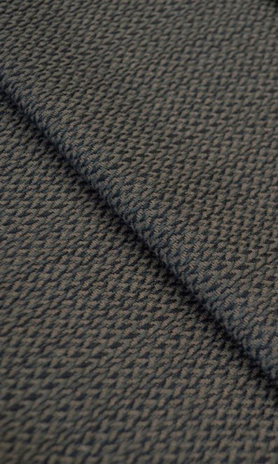Cotton Window Treatments Fabric Sample (Blue/ Brown)