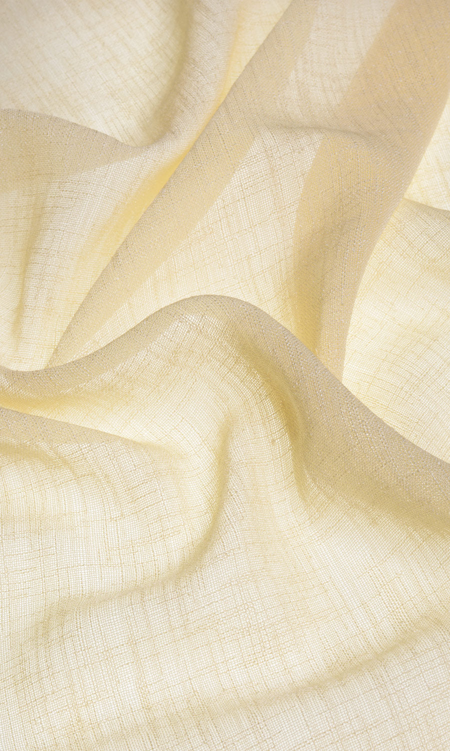 Sheer Linen Fabric Material By the Metre (Lemon Yellow)