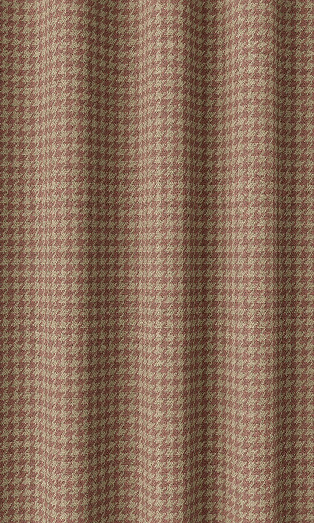Houndstooth Home Décor Fabric Sample (Coral Pink/ Beige/ Orange)