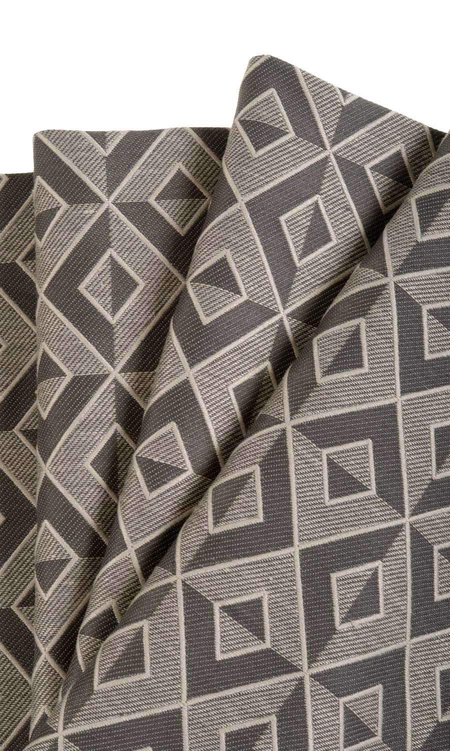 Geometric Home Textile Fabric Material By the Metre (Charcoal Grey)