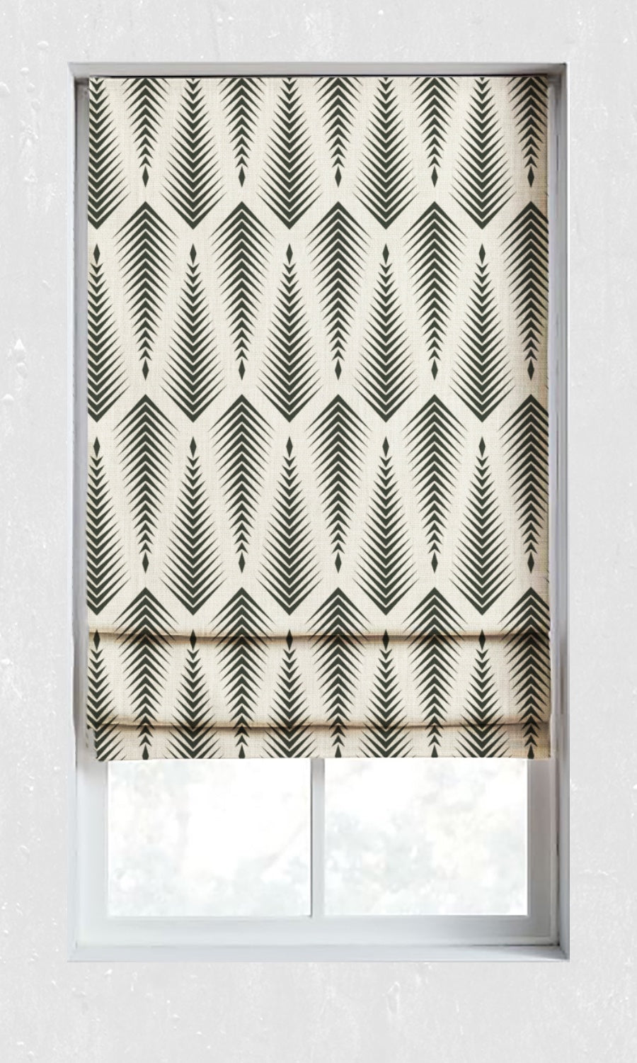 Geo-Print Drapes for Living, Bedroom, Kitchen, Bathroom (Black/ Milky White)