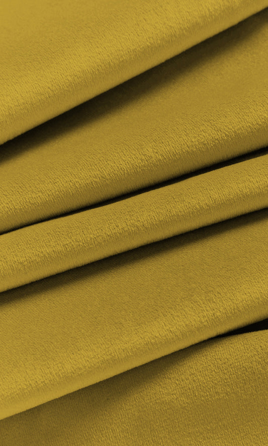 Custom Size Curtain In Yellow Velvet