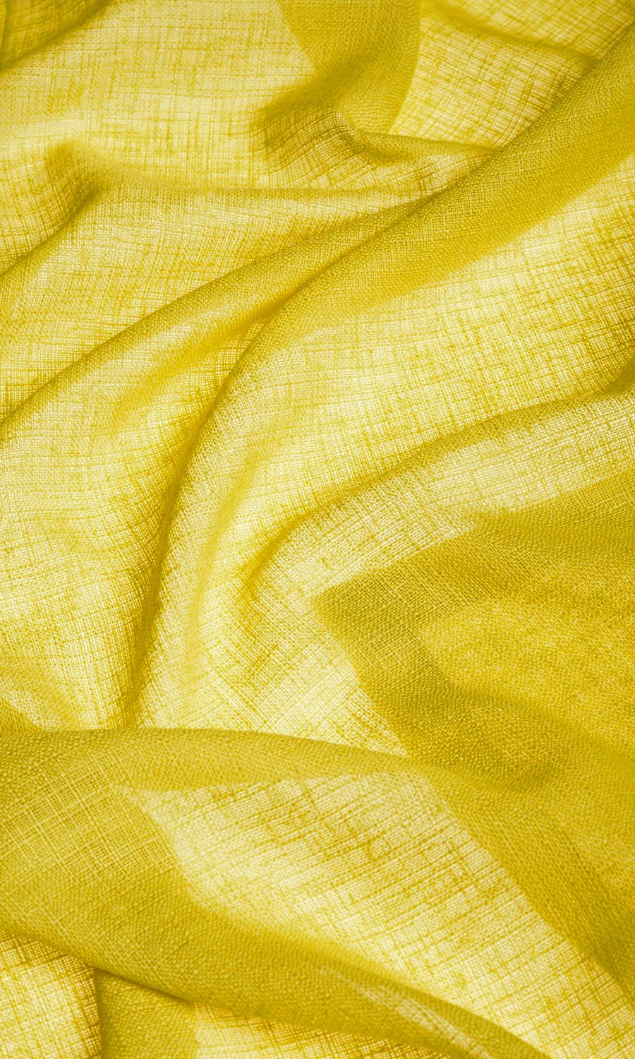 Sheer Fabric Material By the Metre (Yellow)