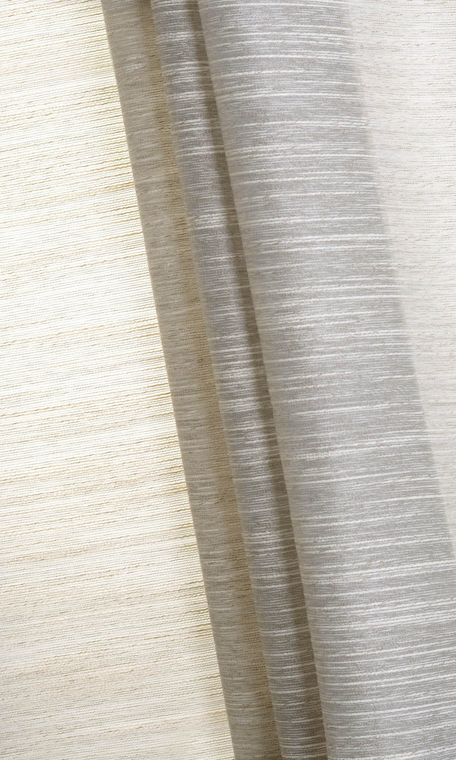 Sheer Home Textile Fabric Material Sample (Taupe Gray/ Pale Gray)