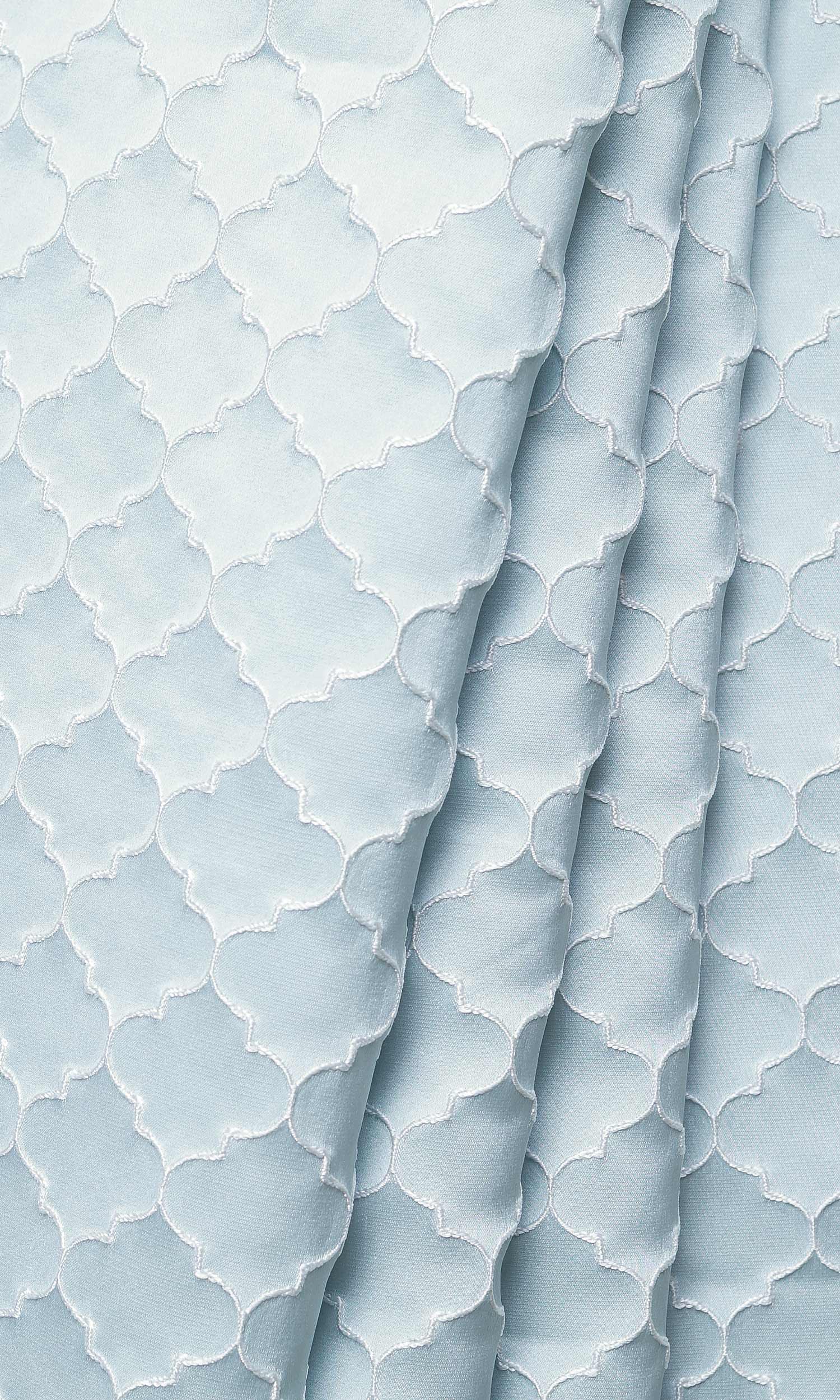 Silk Blend Curtains (Pastel Blue)